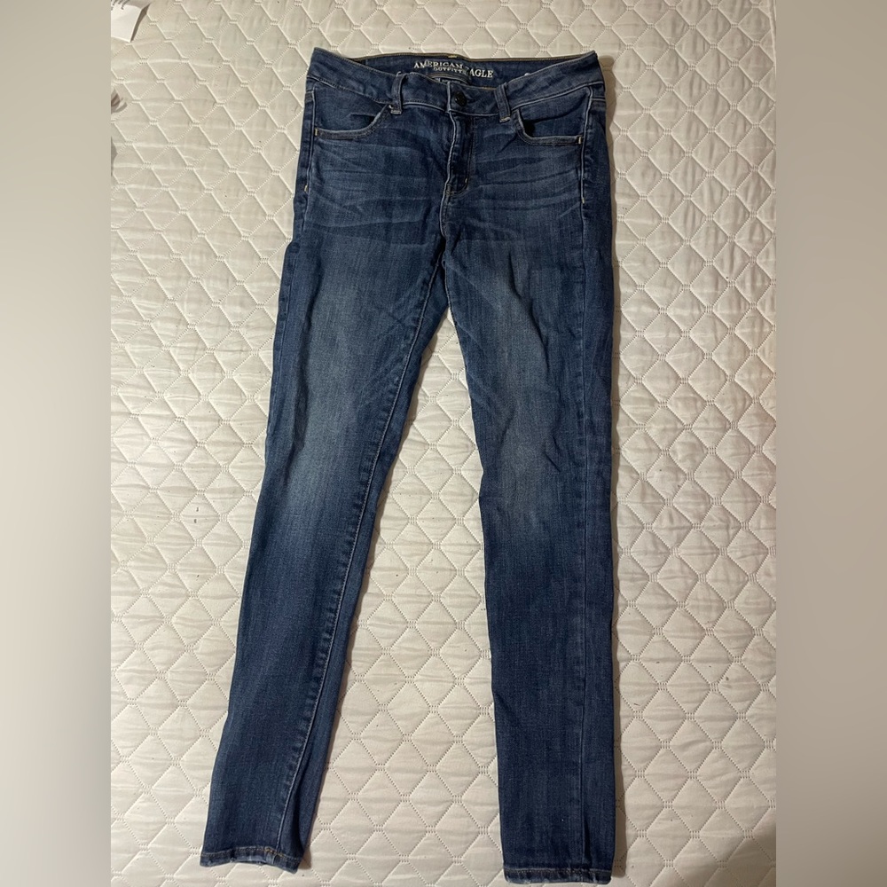 American Eagle jeans. No holes. Long style.